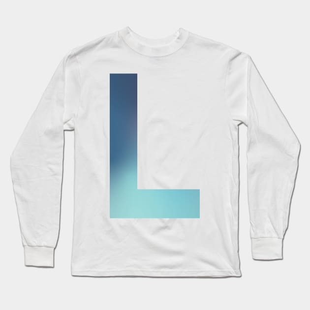 Gradient Letter L Initial Alphabet Long Sleeve T-Shirt by murialbezanson